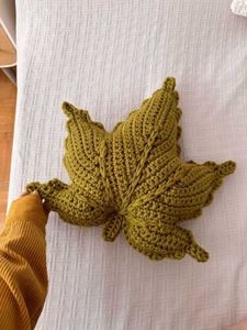 Handmade Leaf pillow or decor