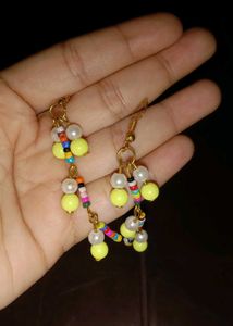 Combo of Green Bow &amp; Pearl Earrings