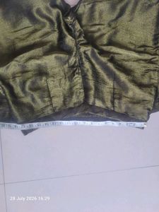 Shimmering Olive Green Palazo with pocket
