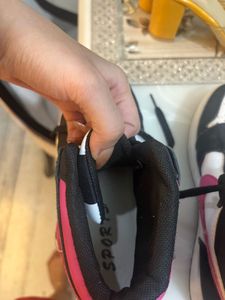 Stylish Pink & Black Sneakers