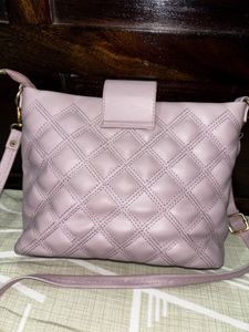 Stylish Pink Quilted Crossbody Bag