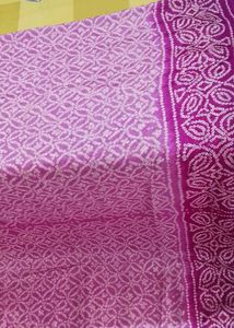BRAND New Pink Bandhani Saree attached f