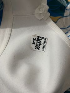 White Backless Bra