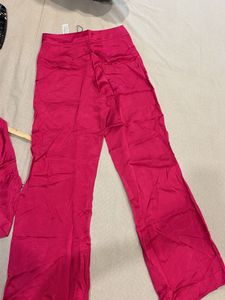 Zara Pink Ruched Sleeveless Top with pants