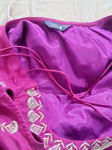 Diwali Discount Purple Embroidered Peplum Top