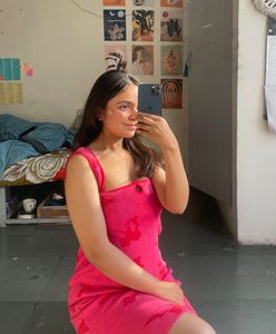 Pink Floral Mini Dress