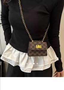 Chic Micro Handbag with Gold Chain