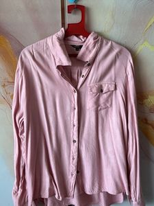 Soft Pink Button-Up Blouse