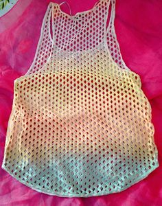 Sheer Rainbow Knit Tank Top