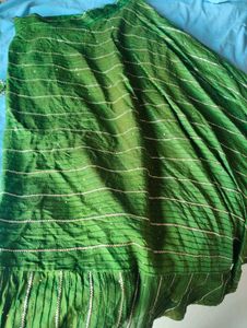 Green Sequined Lehenga Choli Set