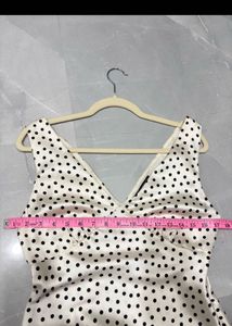Zara Satin Polka Dress