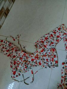 Elegant Rose Floral Rajputi Style Lehenga Set with