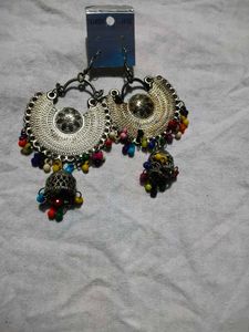 Combo 3 pice Boho Oxidized Jhumka Earrings Set