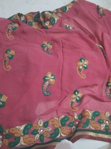ETHNIC MAROON SAREE