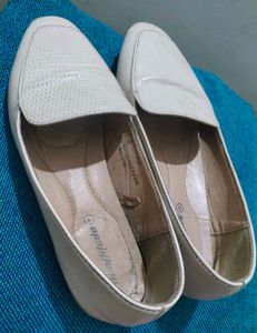 Cream Loafer Flats for formals or partywear