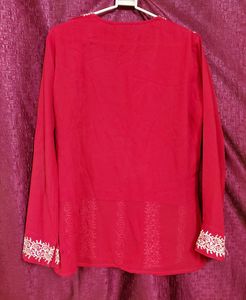 Lovely Red Kurta with Delicate Embroidery