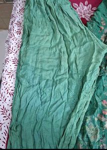 Green Floral Print Kurta with dupatta