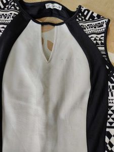 Black and White Patterned Dress
