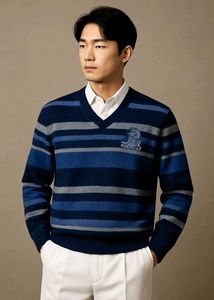 Striped V-Neck Sweater