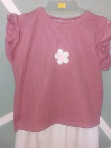 Cute Flower Top and Pants Set
