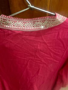 Elegant mind blowing Pink Embroidered Kurta