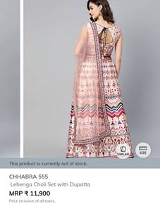 Multicoloured Tarun Tahiliani Copy Lehenga Set