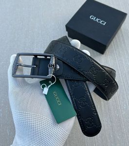 Gucci Embossed Leather Belt