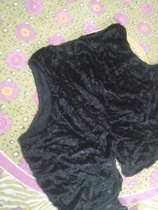 Black Velvet Corset Vest