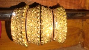 Exquisite Golden Bangles Set