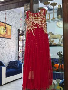 Elegant Red Ethnic Gown