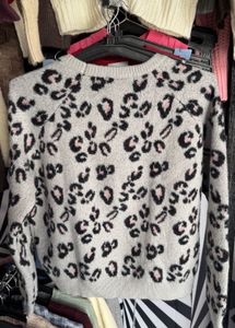 Planet Gold Animal Print Sweater