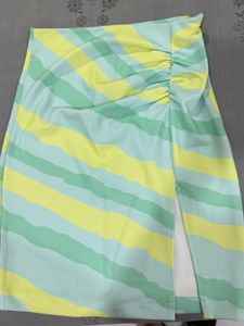 Striped crop Top &amp; skirt Set