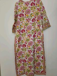 beautiful floral pure cotton kurta