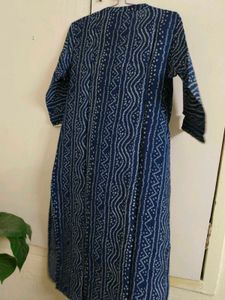 new Blue &amp; White Bandhani Print Kurta