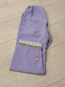 Purple Collar Top Bottom Set