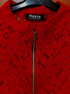 Beautiful Red Partywear Top, Pretty Red Color Sleevless Top New