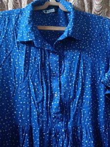 Blue Polka Dot maxi dress