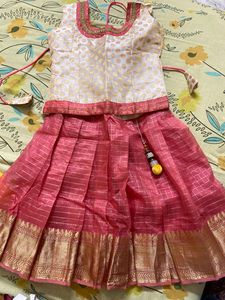 Organza Silk Pavadai Set For Girls