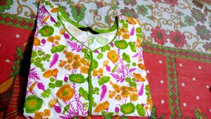 Vibrant Floral Print Kurta