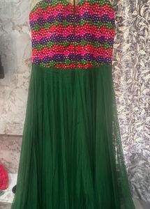 Embellished Green Gown