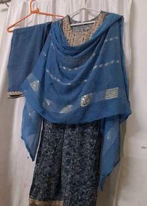 Elegant Blue Kurta Set with Dupatta