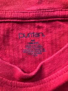 Puritan Red Ribbed Crew Neck T-Shirt