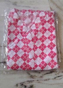 2 Pc Pink &amp; White Kurti Set