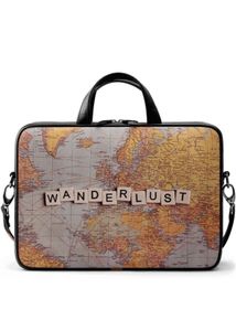 Wanderlust Map Laptop Bag
