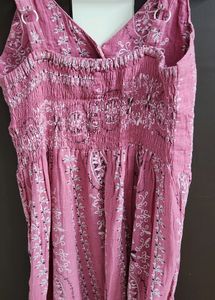 Pink Sleeves Button Down Dress.