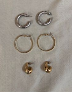 Set of 3 Hoop Earrings