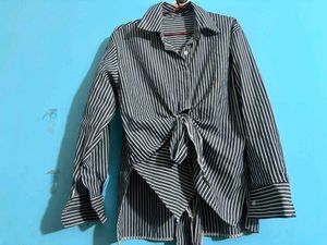 Chic Striped Button-Down Shirt