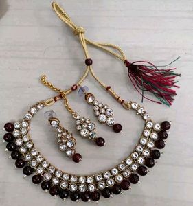 Elegant Beaded Necklace &amp; Earring Set