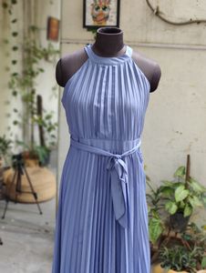 Tokyo Talkies Women Blue Solid Maxi Dresses
