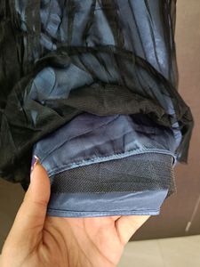 Navy Blue Net &amp; Satin Dress 🤩